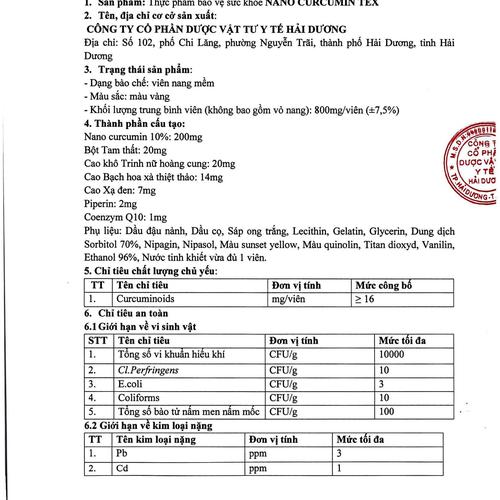 Nano Curcumin Tex HD Pharma (H/30v)
