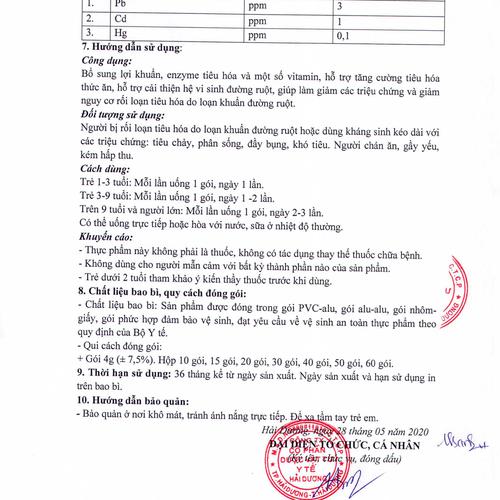 Cốm Vi Sinh Bio Gold Tex HD Pharma (H/30g/4gr)