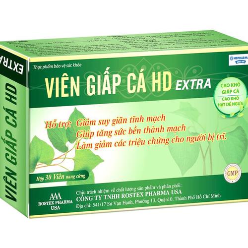 Viên Giấp Cá HD Extra HD Pharma (H/30v)