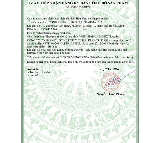 Viên Giấp Cá HD Extra HD Pharma (H/30v)