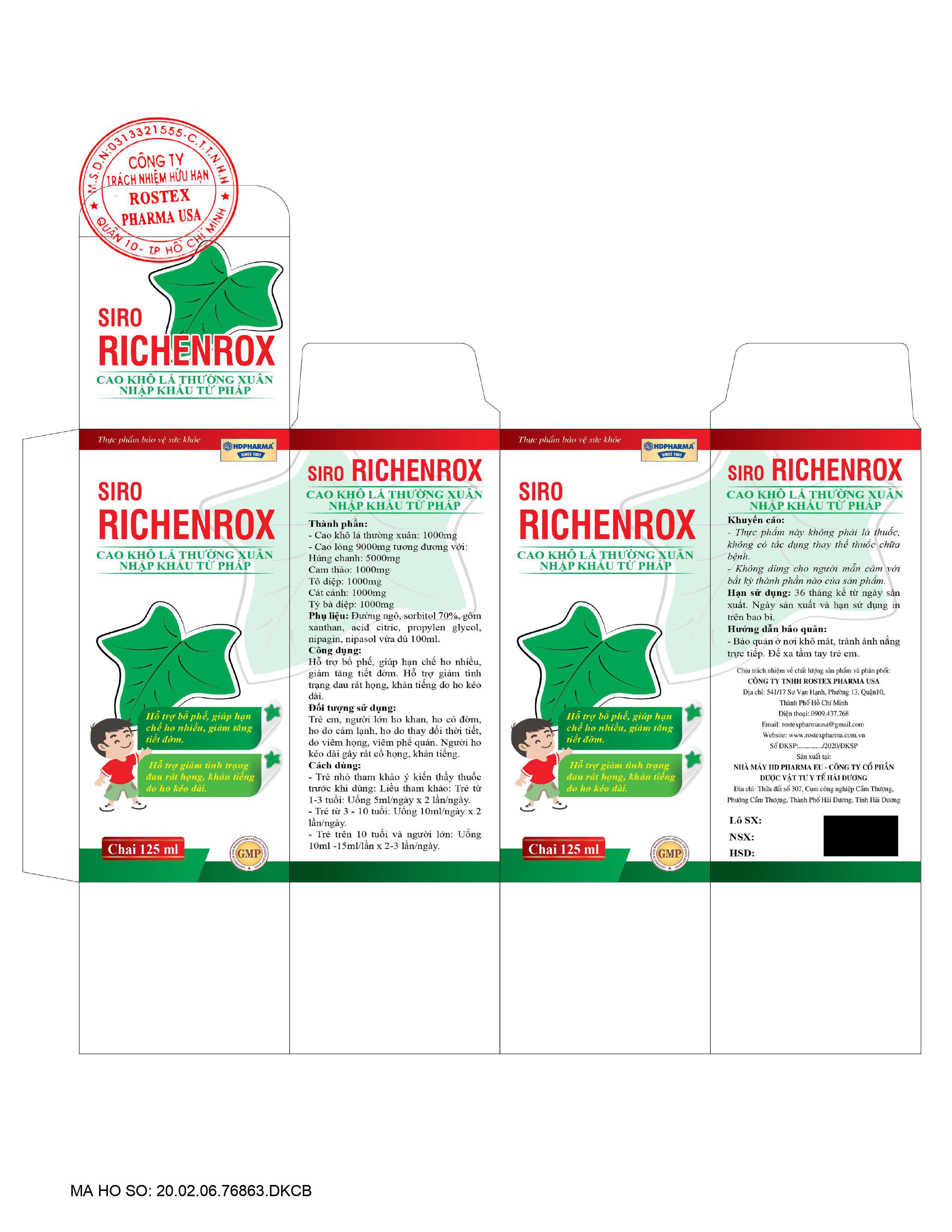 Siro Richenrox HD Pharma (C/125ml)