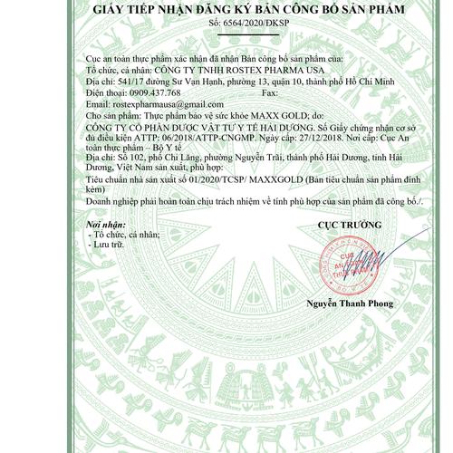 Maxx Gold (Chondroitin, Glucosamin) HD Pharma (H/60v) (Vàng)