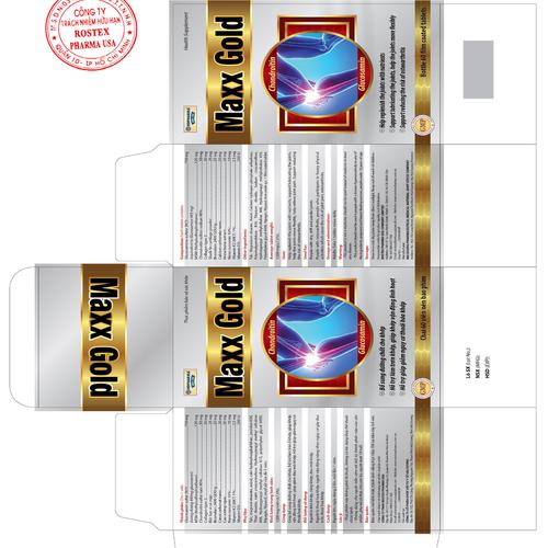 Maxx Gold (Chondroitin, Glucosamin) HD Pharma (H/60v) (Vàng)
