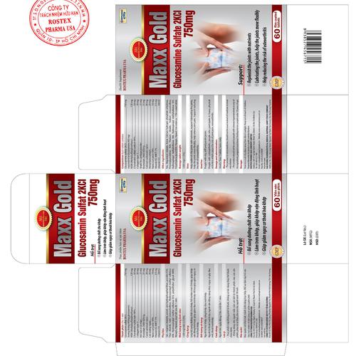 Maxx Gold (Glucosamin) 750mg HD Pharma (H//60v) (Đỏ)