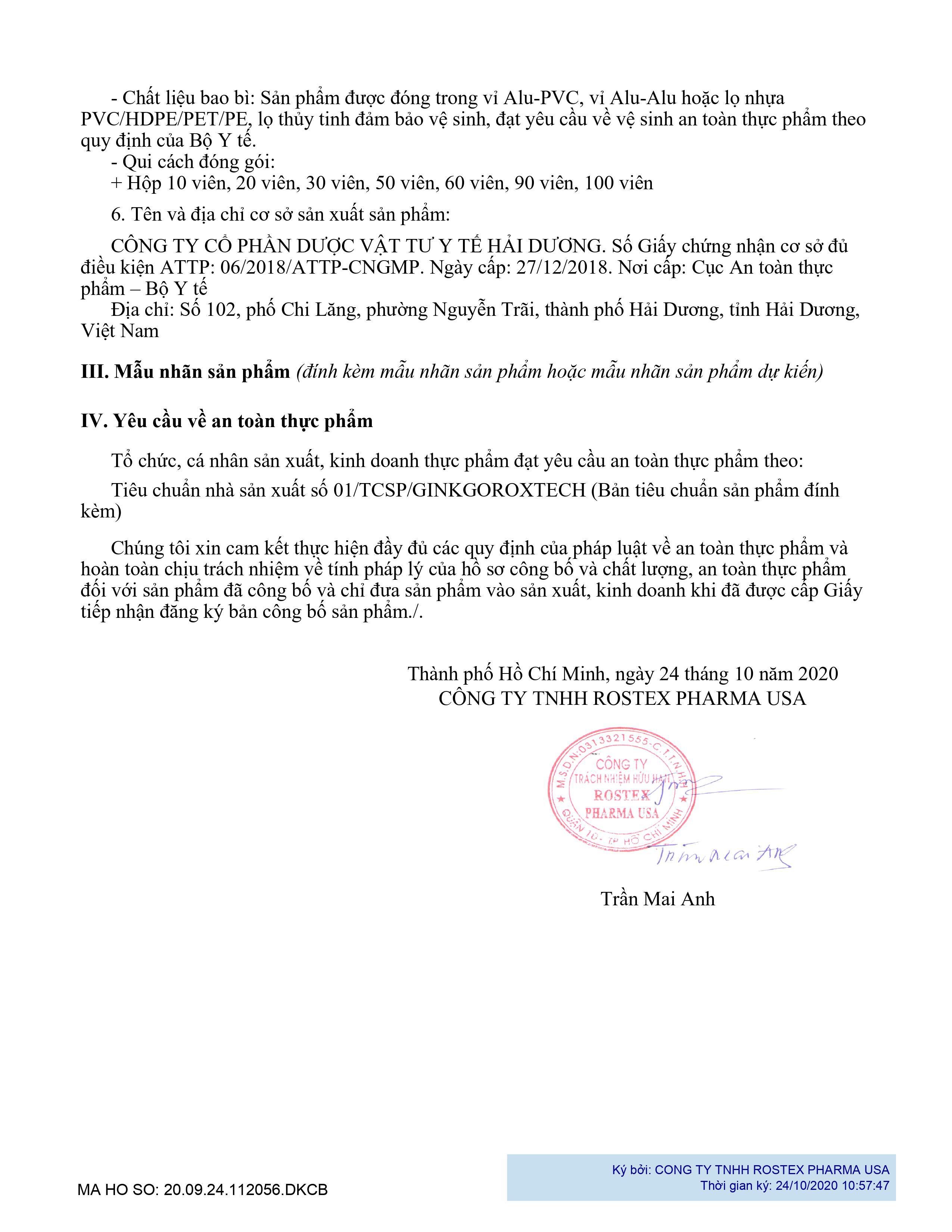 Ginkgo Natto Cao Việt Quốc Rostex (H/100v) (Vàng)