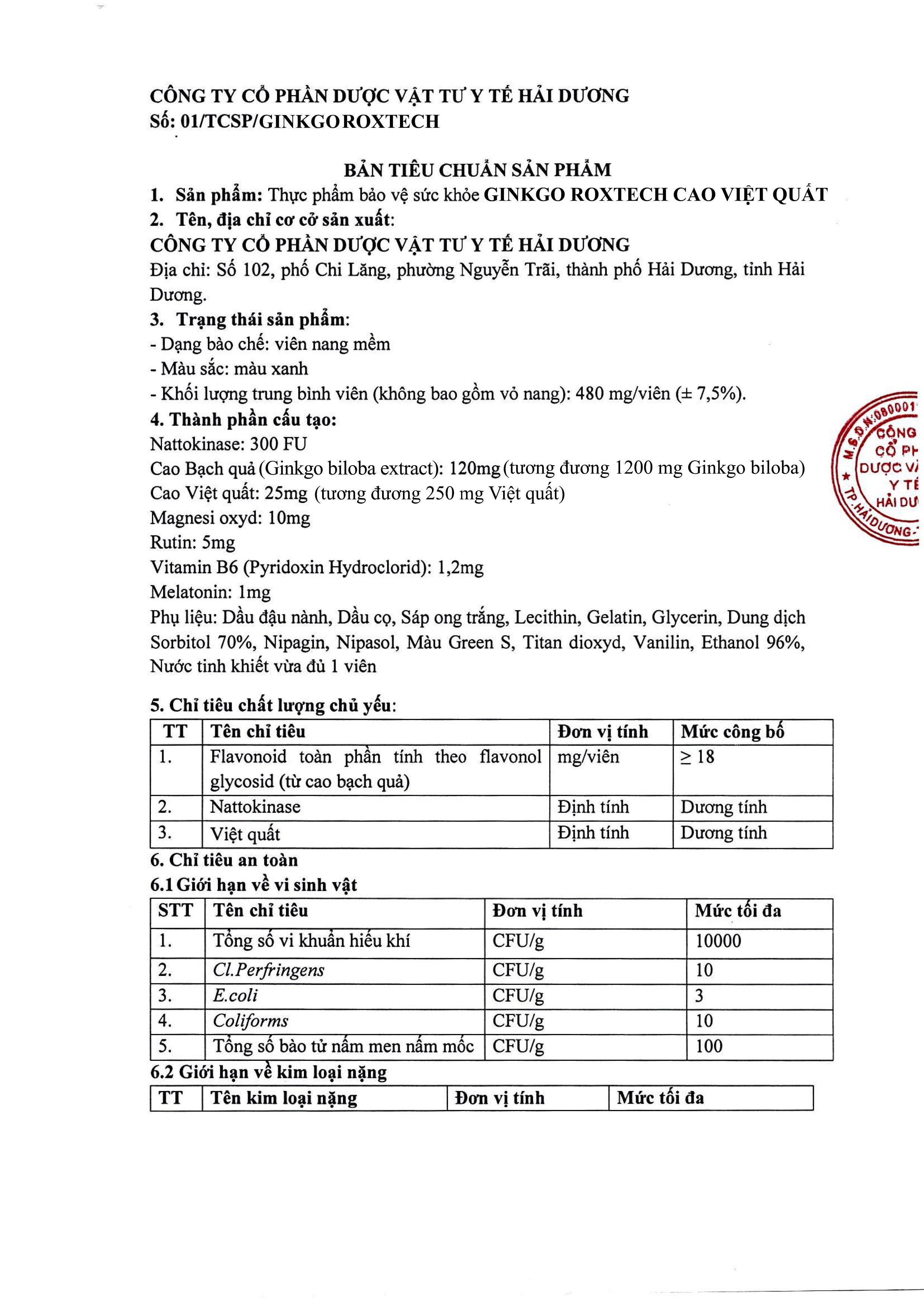 Ginkgo Natto Cao Việt Quốc Rostex (H/100v) (Vàng)