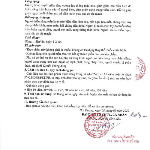 Ginkgo Natto Cao Việt Quốc Rostex (H/100v) (Vàng)