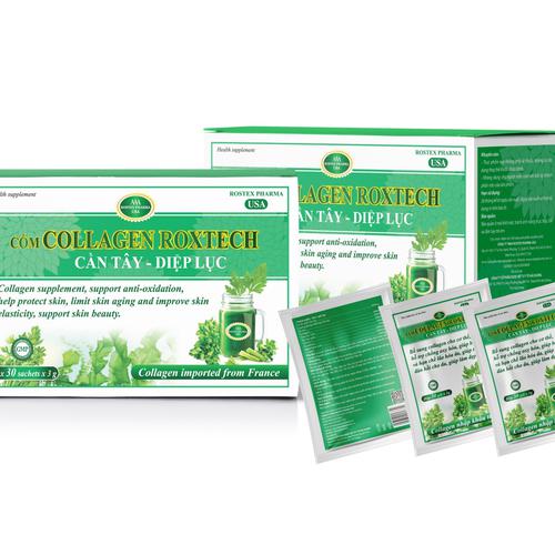 Cốm Collagen Roxtech Cần Tây-Diệp Lục Rostex (H/30g/3gr)