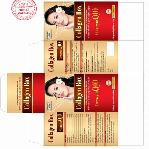 Collagen Rox Coenzym Q10 HD Pharma (C/60v) (Đỏ)