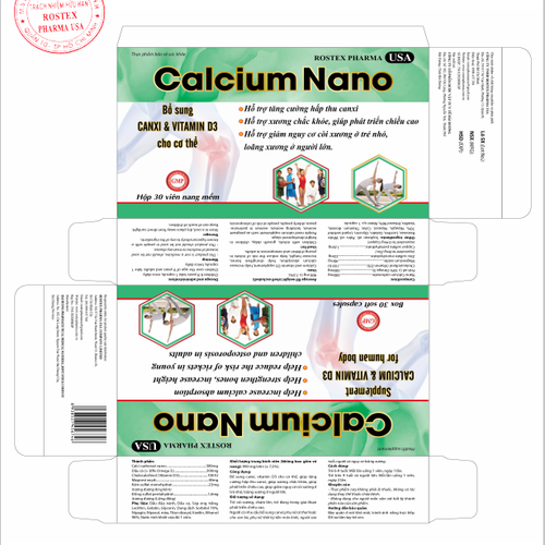 Calcium Nano Rostex (H/30v) (Xanh Lá)