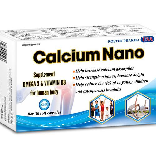 Calcium Nano Rostex (H/30v) (Xanh Dương)