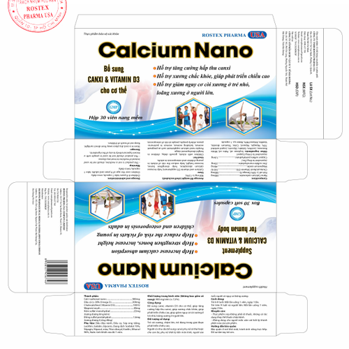 Calcium Nano Rostex (H/30v) (Xanh Dương)