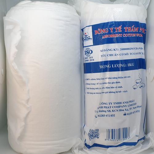 Bông Y Tế Thấm Nước Apha Anh Phát (Gói/1kg)