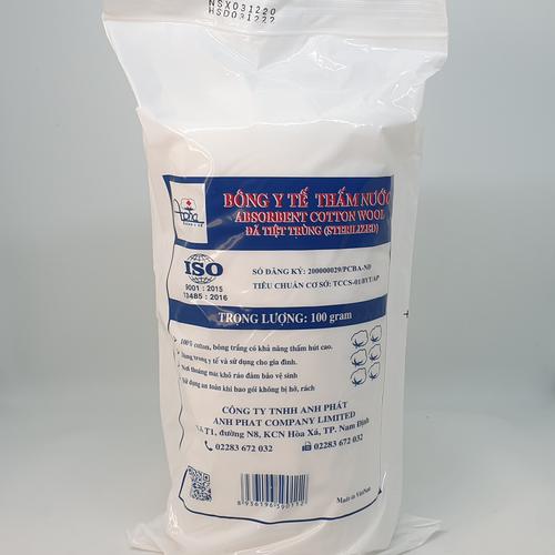 Bông Y Tế Thấm Nước Apha Anh Phát (Gói/100gr)