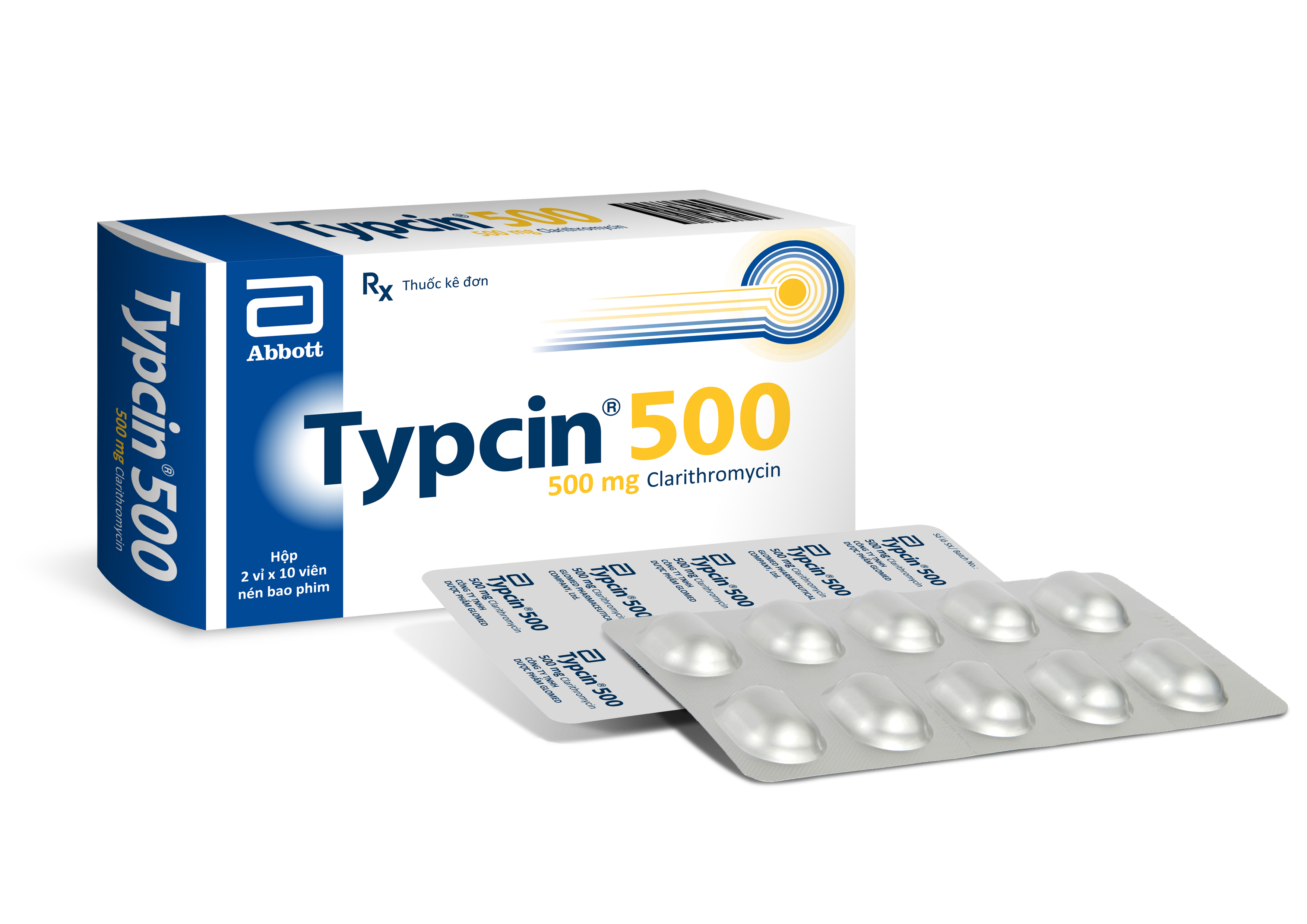 Typcin 500 (Clarithromycin) Glomed (H/20v)