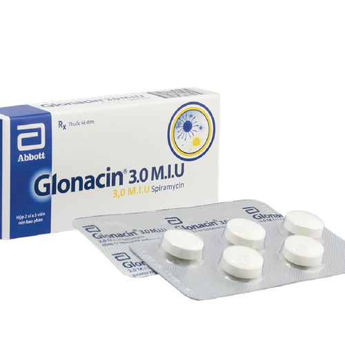 Glonacin (Spiramycin) 3 M.I.U Glomed (H/10v)