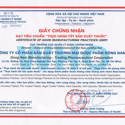 Donapu (Paracetamol) 650mg Đông Nam (H/100v)