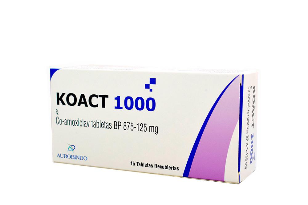 Koact 1000 (Amoxicillin, Acid Clavulanic) Aurobindo (H/15v)