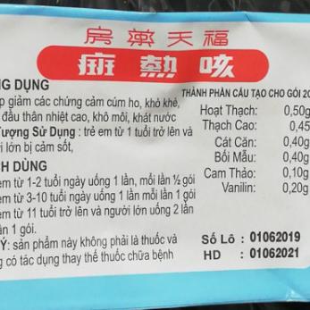 Ban Nóng Ho Phước Thiên (Bịch/10gói)