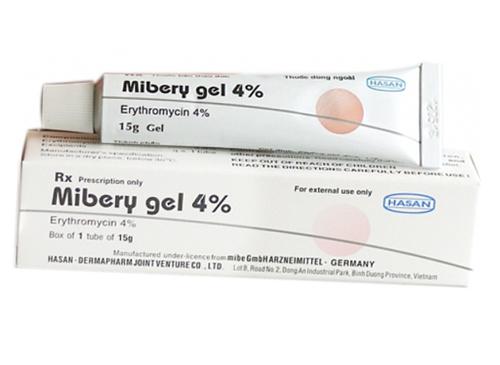Mibery Gel (Erythromycin) 4% Hasan (Lốc/10Tuýp/15g)