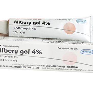 Mibery Gel (Erythromycin) 4% Hasan (Lốc/10Tuýp/15g)