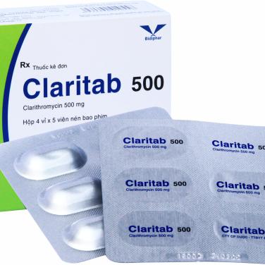 Claritab 500 (Clarithromycin) Bidiphar (H/20v)
