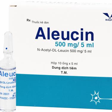 Aleucin 500mg/5ml (N-Acetyl-Dl-Leucin) Bidiphar (H/10 ống/5ml)
