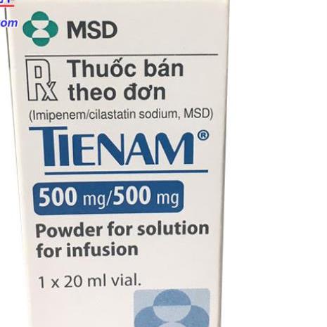 Tienam 500mg/500mg (Imipenem, Cilastatin) MSD (Lọ/20ml)