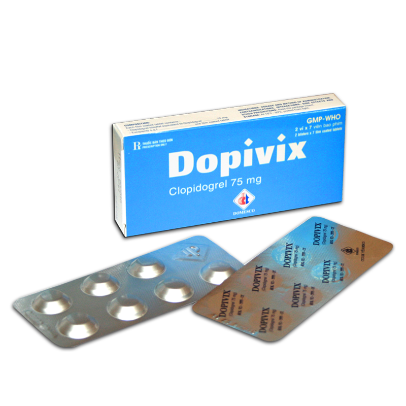 Dopivix (Clopidogrel) 75mg Domesco (H/14v)