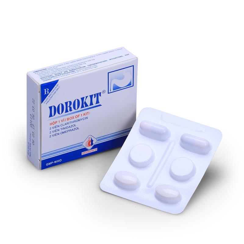 Dorokit (Clarithromycin, Tinidazol, Omeprazol) Domesco (H/6v)