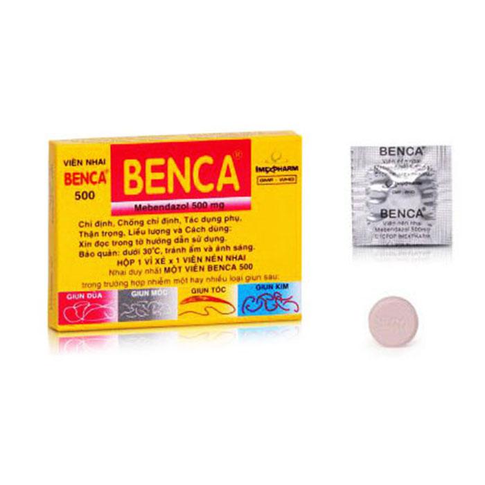 Benca (Mebendazol) 500mg Imexpharm (Lốc/10h/1v)