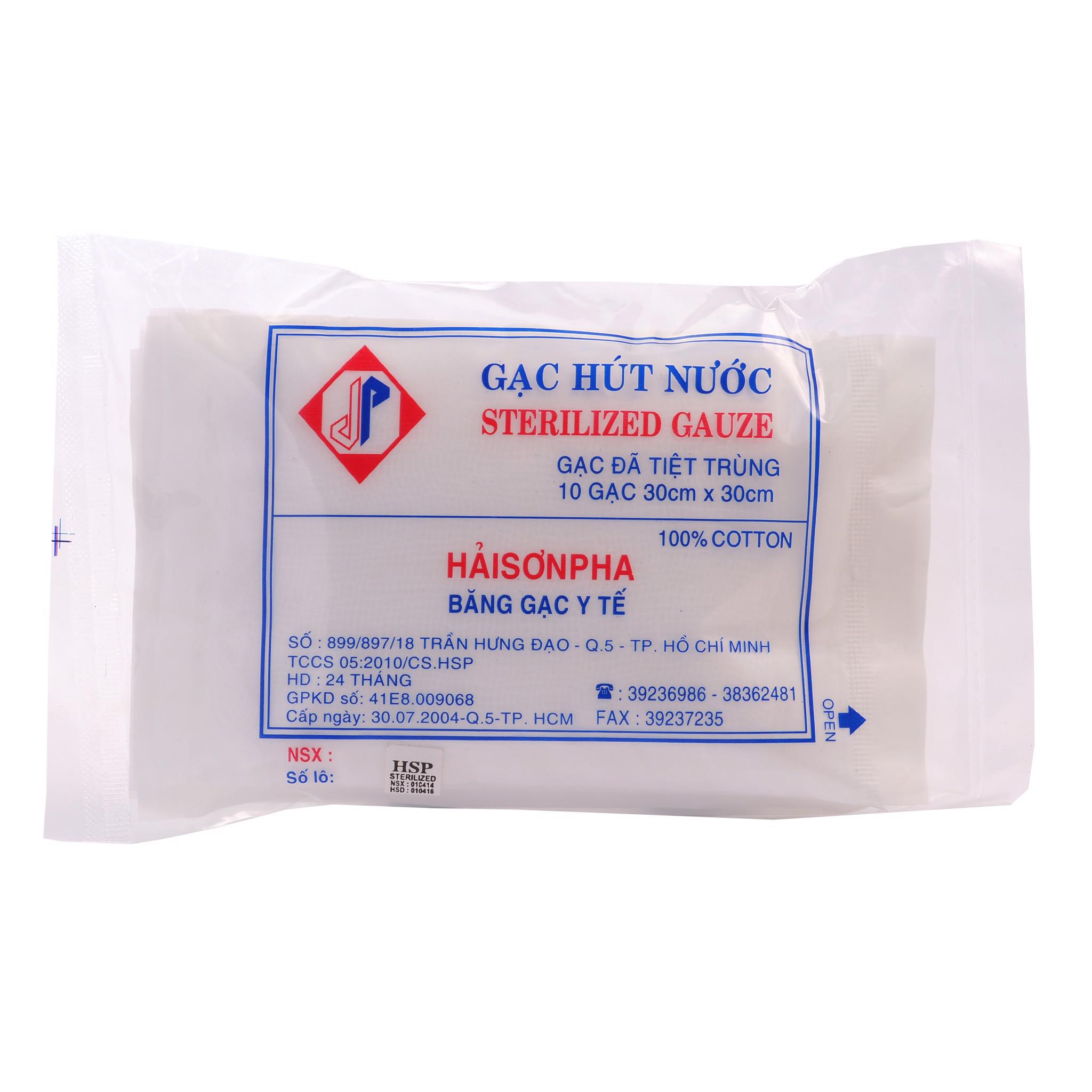 Gạc Y Tế Hải Sơn Pha 30cm X 30cm (10 Gói)