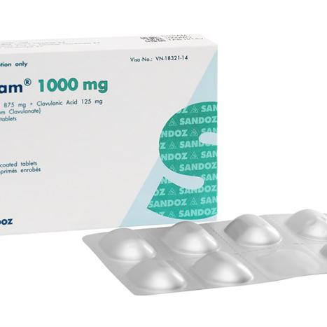 Curam 1000mg (Amoxicillin, Acid Clavulanic) Sandoz (H/14v)