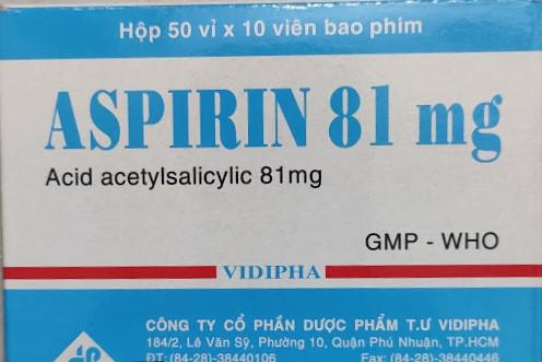 Aspirin 81mg Vidipha (H/500v)