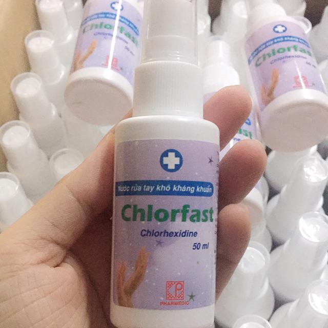 Nước Rửa Tay Khô Chlorfast Pharmedic (C/50ml)