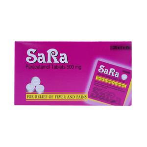 Sara (Paracetamol) 500mg Thai Nakorn (H/100v) (Tím)