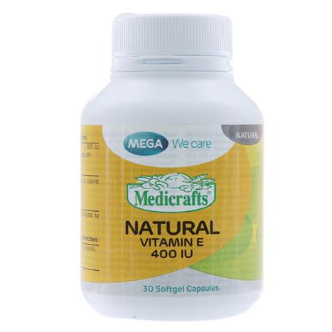 Medicrafts Natural Vitamin E 400IU Mega (C/30v)