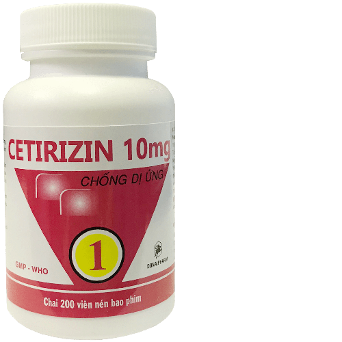 Cetirizin 10mg DonaiPharm (Chai/200v)