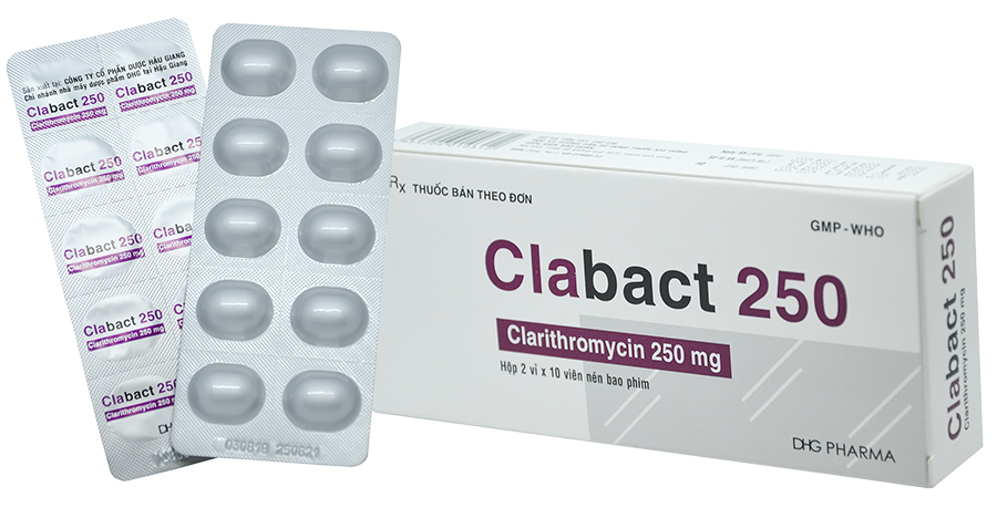 Clabact (Clarithromycin) 250mg DHG Pharma (H/20v)