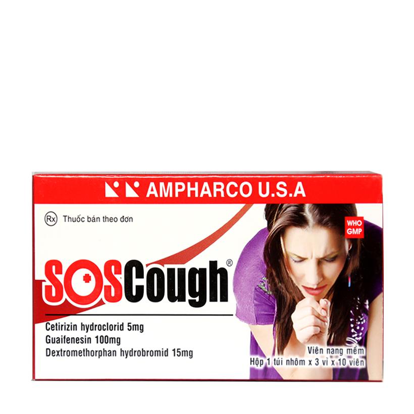 Soscough (Loratadin, Guaifenesin, Dextromethorphan) Ampharco (H/30v)