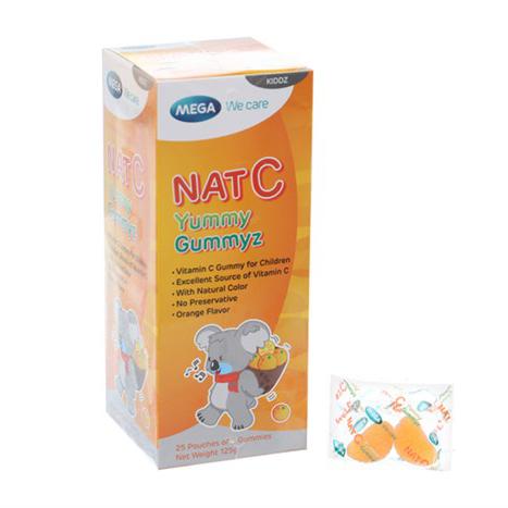 Kẹo Nat C Yummy Gummyz Mega (H/25g/2v)