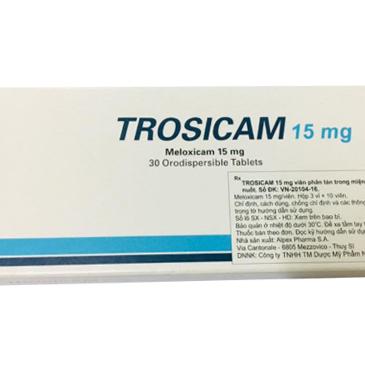 Trosicam (Meloxicam) 15mg Alpex (H/30v)