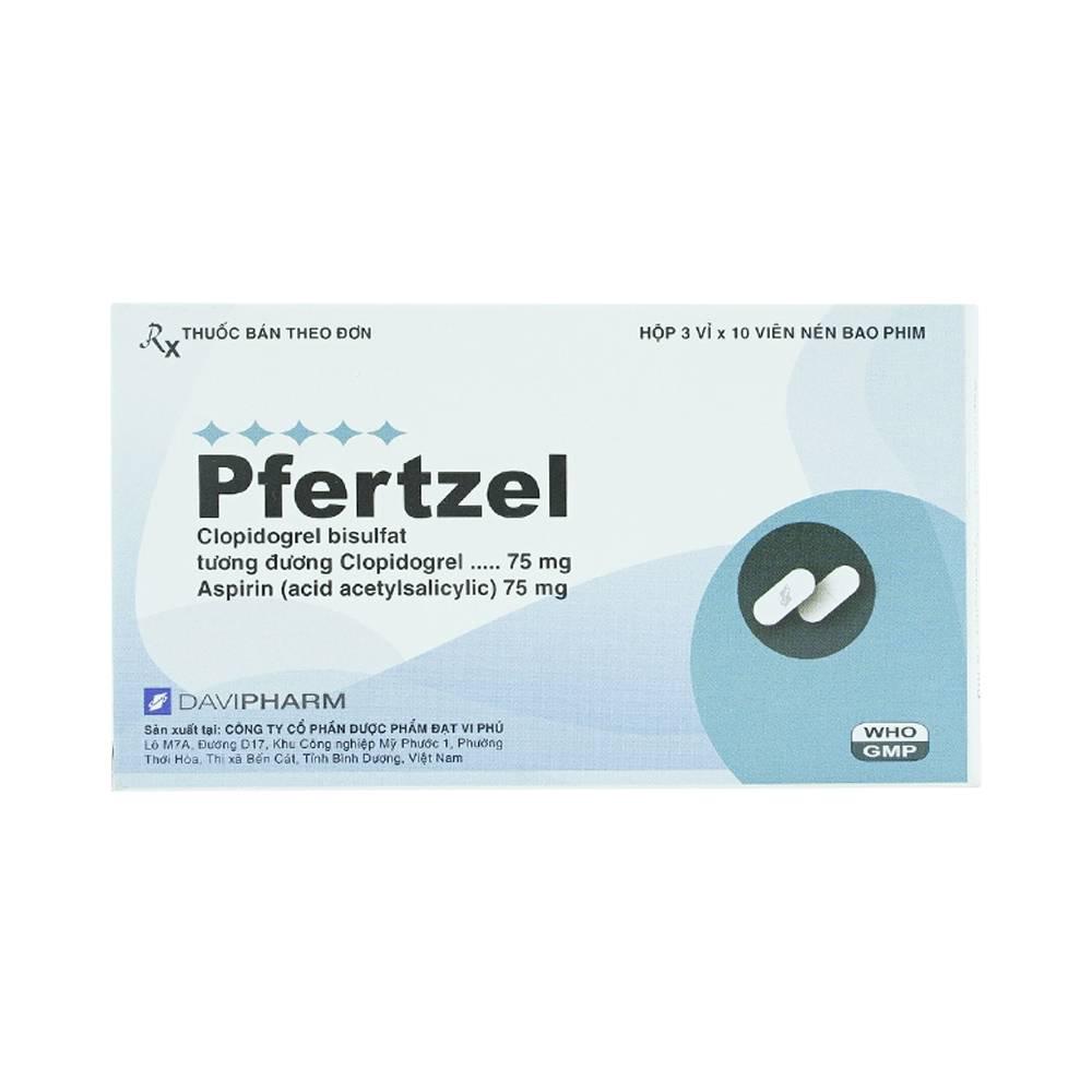 Pfertzel (Clopidogrel, Aspirin) Davipharm (H/30v)