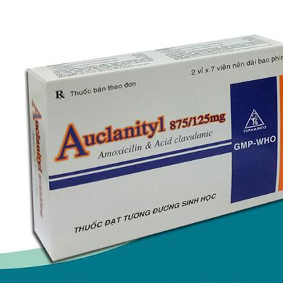 Auclanityl 875/125mg (Amoxicillin, Acid Clavulanic) Tipharco (H/14v)