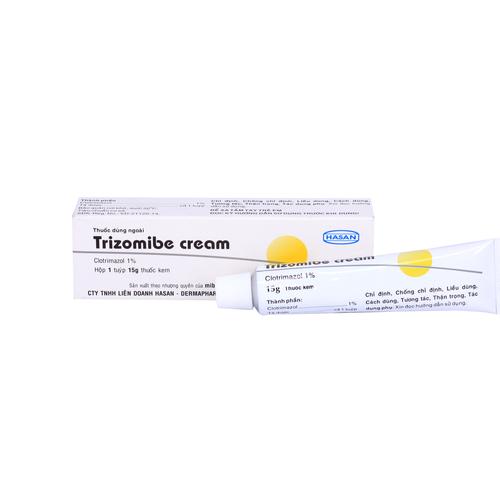 Trizomibe (Clotrimazol) 1% Hasan (Lốc/10tuýp/15gr)