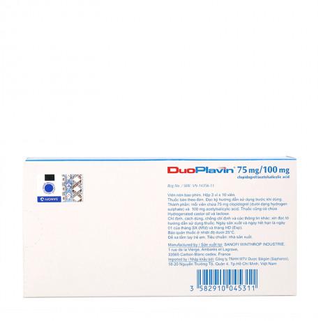 Duoplavin 75mg/100mg sanofi (h/30v) 