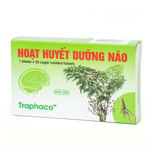 Hoạt Huyết Dưỡng Não Bao Đường Traphaco (H/20v) (Nhỏ)