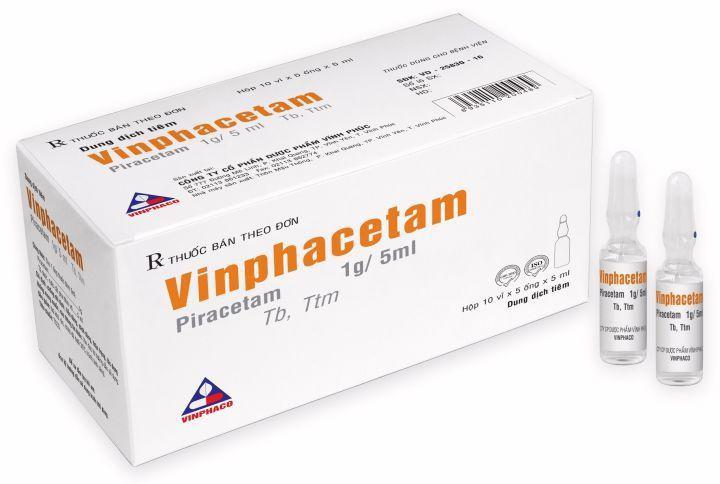 Vinphacetam (Piracetam) 1g/5ml Vinphaco (H/50 ống/5ml)
