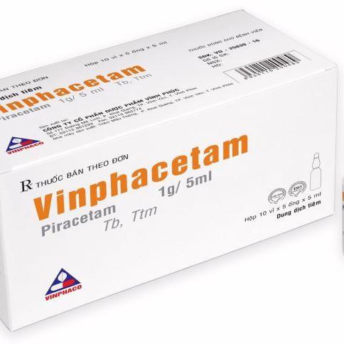 Vinphacetam (Piracetam) 1g/5ml Vinphaco (H/50 ống/5ml)