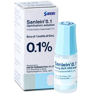 Sanlein eye 0.1% Nhỏ Mắt (Natri Hyaluronate) Santen (C/5ml)